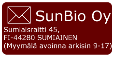 SunBio Oy, Sumiaisraitti 45, FI-44280 SUMIAINEN